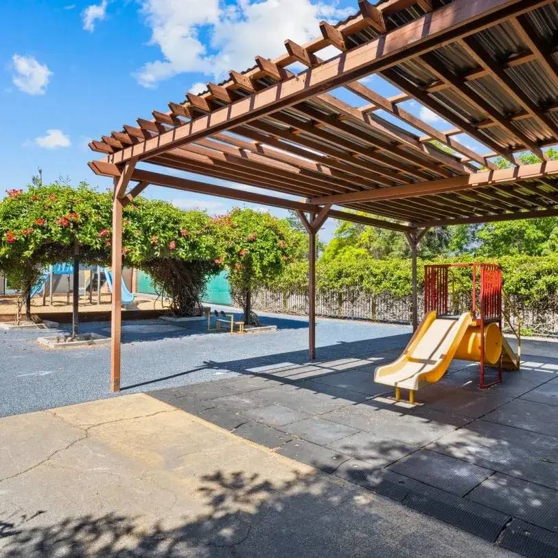Shaded Pergola Outdoor Playground & Play Equipment