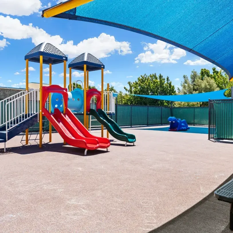 Outdoor Playground Structures with Sun Shade Canopies